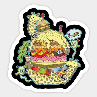 Cheeseburger Junkfood Sticker